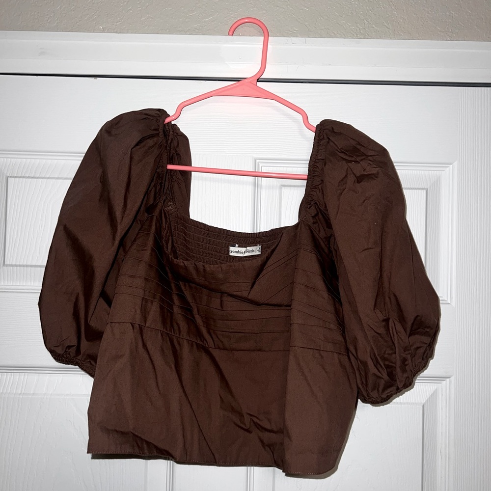 Abercrombie satin short sleeve top